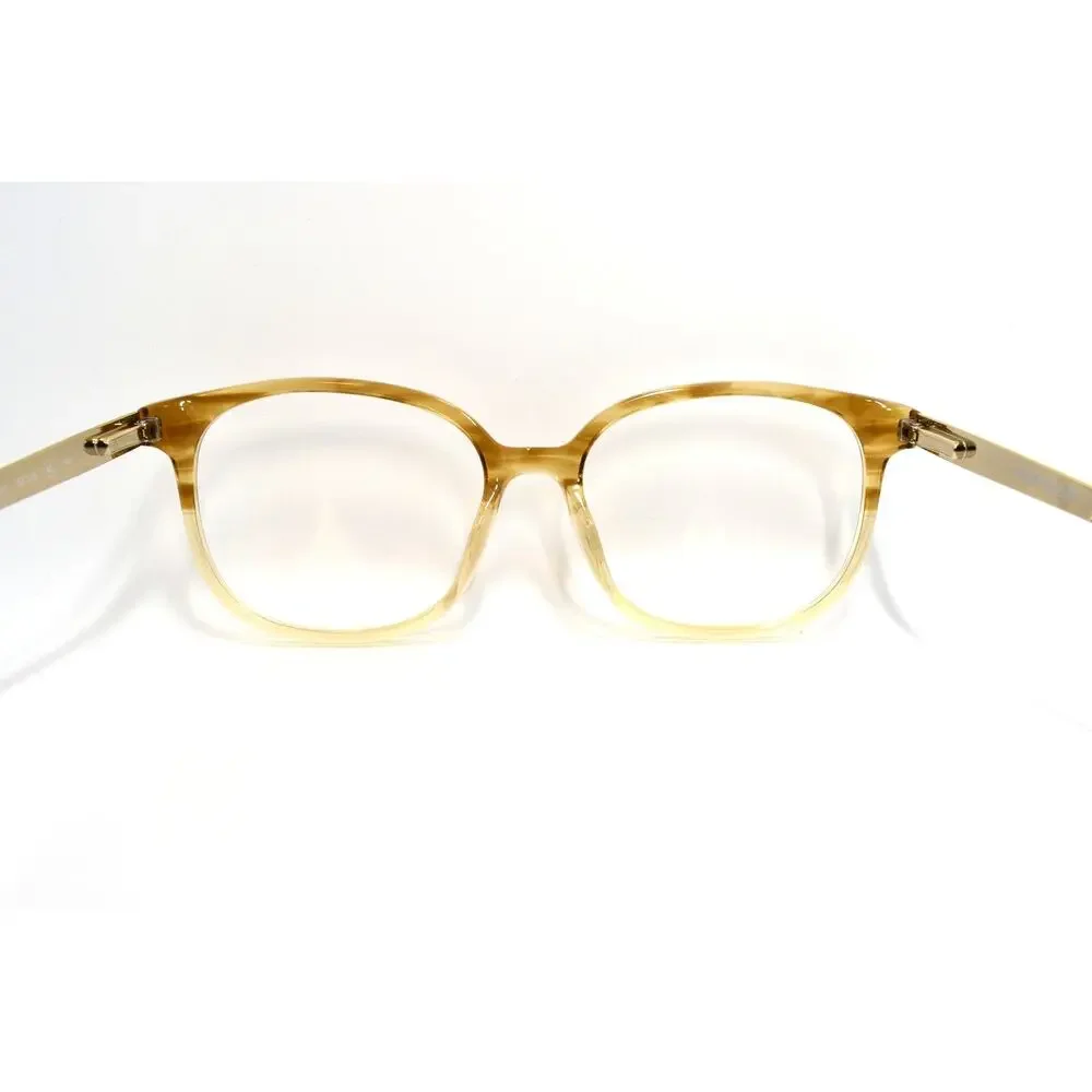Anne Klein Translucent Honey Amber Round Acetate Glasses